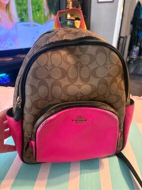 brown and pink coach backpack Monogram Bag Coach | Bags | Coach